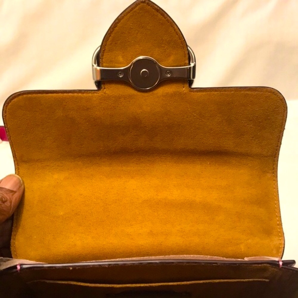 Silver/Bright Violet Morgan Top Handle Satchel BNWT - Picture 8 of 12